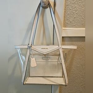 Michael Kors White Modern Transparent Tote